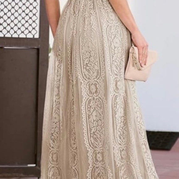 Ivory lace boho maxi dress - Picture 7 of 8